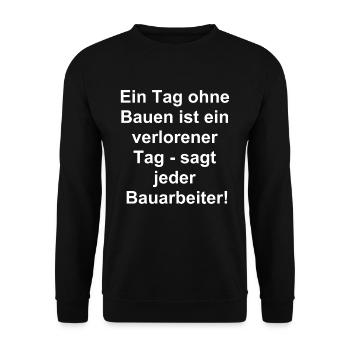 Construction Worker Humor Gift - Unisex Sweatshirt - black - Front - Alina (178cm) & Michal (187cm)