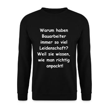 Cadeau pour les travailleurs de la construction - Sweat-shirt Unisexe - noir - Devant - Alina (178cm) & Michal (187cm)