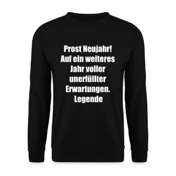 Cadeau de la Saint-Sylvestre - Sweat-shirt Unisexe - noir - Devant - Alina (178cm) & Michal (187cm)