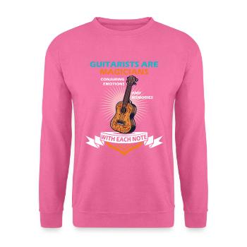 Les guitaristes sont des magiciens, évoquant des émotions et des m - Sweat-shirt Unisexe - rose - Devant
