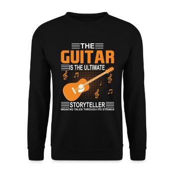 The Guitar Is The Ultimate Storyteller, Weaving Ta - Unisex Sweatshirt - black - Front - Alina (178cm) & Michal (187cm)