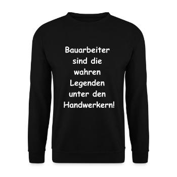 Gift for a construction worker - Unisex Sweatshirt - black - Front - Alina (178cm) & Michal (187cm)