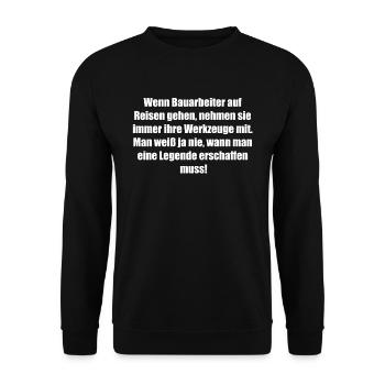 Legendary gift idea - Unisex Sweatshirt - black - Front - Alina (178cm) & Michal (187cm)
