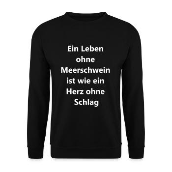 Favorite Human Guinea Pig Gift - Unisex Sweatshirt - black - Front - Alina (178cm) & Michal (187cm)