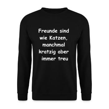 Idée cadeau félin - Sweat-shirt Unisexe - noir - Devant - Alina (178cm) & Michal (187cm)