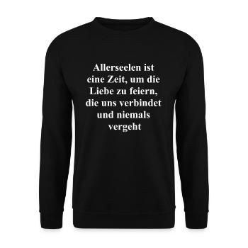 Ewige Liebe Geschenk - Unisex Pullover - Schwarz - Vorne - Alina (178cm) & Michal (187cm)