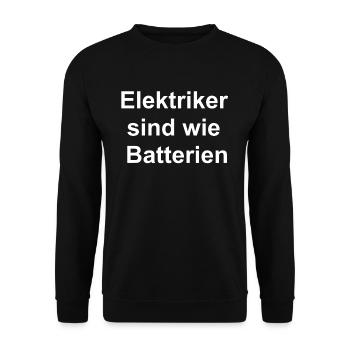 Elektriker Geschenk - Unisex Pullover - Schwarz - Vorne - Alina (178cm) & Michal (187cm)
