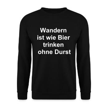 Wander-Bier Geschenk - Unisex Pullover - Schwarz - Vorne - Alina (178cm) & Michal (187cm)
