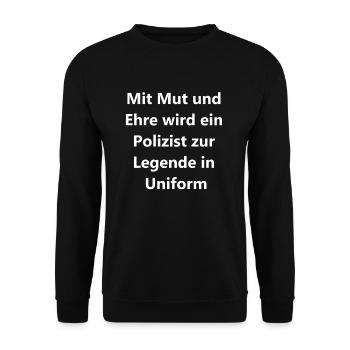 Police Legend Gift - Unisex Sweatshirt - black - Front - Alina (178cm) & Michal (187cm)
