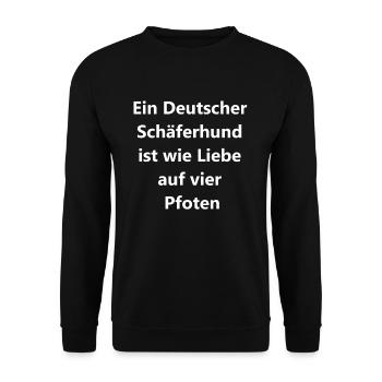 Loving gift for dog lovers - Unisex Sweatshirt - black - Front - Alina (178cm) & Michal (187cm)