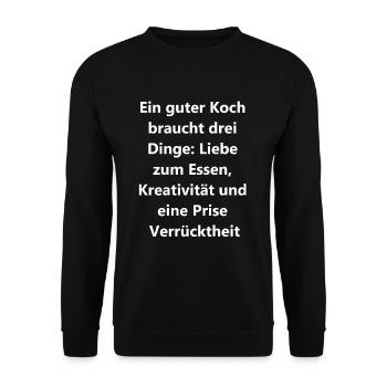 Cadeau de cuisine fou - Sweat-shirt Unisexe - noir - Devant - Alina (178cm) & Michal (187cm)