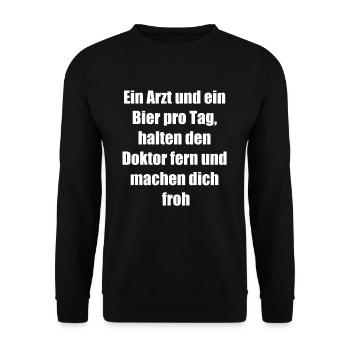 Doktor Fern Geschenk - Unisex Pullover - Schwarz - Vorne - Alina (178cm) & Michal (187cm)
