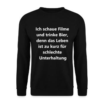 Cadeau de soirée cinéma - Sweat-shirt Unisexe - noir - Devant - Alina (178cm) & Michal (187cm)