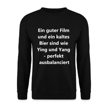 Movie Night Gift - Unisex Sweatshirt - black - Front - Alina (178cm) & Michal (187cm)