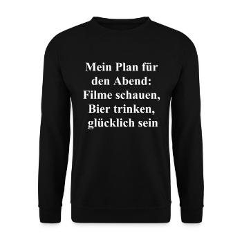 Movie Night Gift Idea - Unisex Sweatshirt - black - Front - Alina (178cm) & Michal (187cm)
