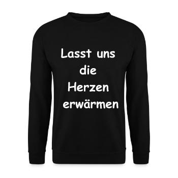Frohes Fest Geschenk - Unisex Pullover - Schwarz - Vorne - Alina (178cm) & Michal (187cm)