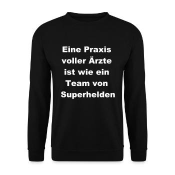 Cadeau de remerciement pour les médecins - Sweat-shirt Unisexe - noir - Devant - Alina (178cm) & Michal (187cm)