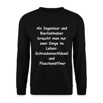 Cadeau d’ingénieur - Sweat-shirt Unisexe - noir - Devant - Alina (178cm) & Michal (187cm)