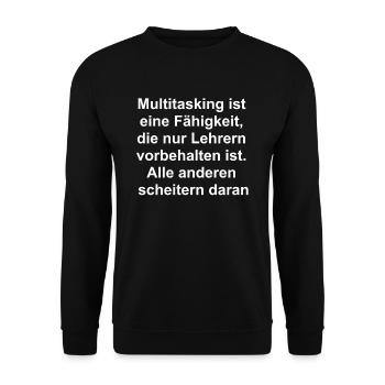 Cadeau pour l’enseignant aux multiples talents - Sweat-shirt Unisexe - noir - Devant - Alina (178cm) & Michal (187cm)