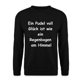 Cadeau caniche heureux - Sweat-shirt Unisexe - noir - Devant - Alina (178cm) & Michal (187cm)