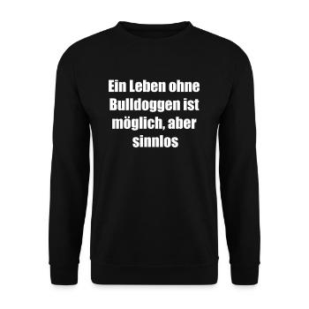Bulldogs are my lucky charms - Unisex Sweatshirt - black - Front - Alina (178cm) & Michal (187cm)
