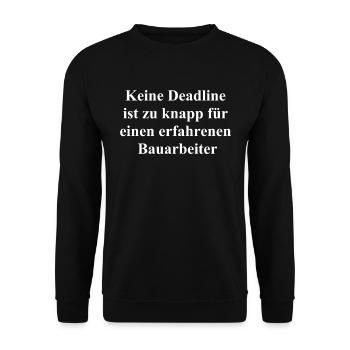 Tasse mit motivierendem Spruch als Geschenk - Unisex Pullover - Schwarz - Vorne - Alina (178cm) & Michal (187cm)