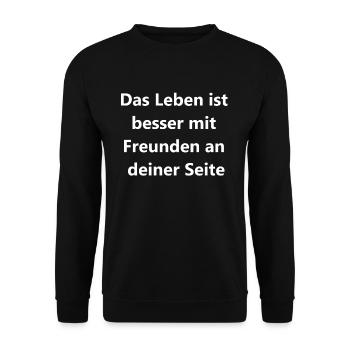 Personalized photo album for best friends - Unisex Sweatshirt - black - Front - Alina (178cm) & Michal (187cm)
