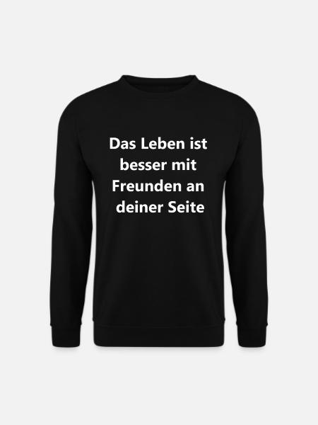 Personalisiertes Fotoalbum für beste Freunde - Unisex Pullover - Schwarz