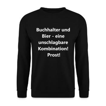 Cadeau « Champion de la comptabilité » - Sweat-shirt Unisexe - noir - Devant - Alina (178cm) & Michal (187cm)