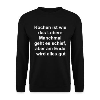 Cadeau de cuisine amusant - Sweat-shirt Unisexe - noir - Devant - Alina (178cm) & Michal (187cm)