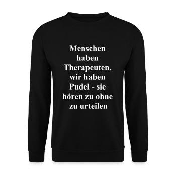 Gift for dog owners - Unisex Sweatshirt - black - Front - Alina (178cm) & Michal (187cm)