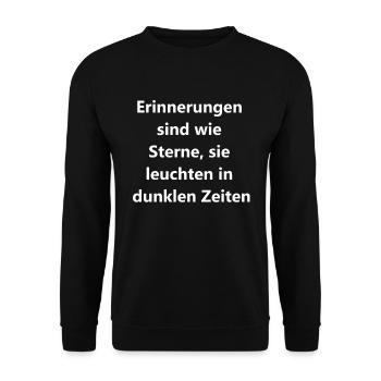 Star Glow Gift - Unisex Sweatshirt - black - Front - Alina (178cm) & Michal (187cm)