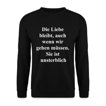 Immortal Love Gift - Unisex Sweatshirt - black - Front - Alina (178cm) & Michal (187cm)