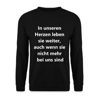 Unforgettable Memory Gift - Unisex Sweatshirt - black - Front - Alina (178cm) & Michal (187cm)
