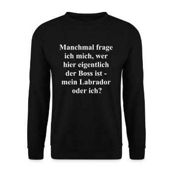 Gift for master - Unisex Sweatshirt - black - Front - Alina (178cm) & Michal (187cm)