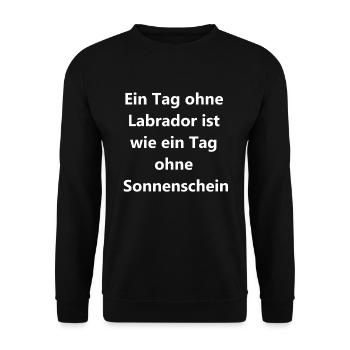 Geschenkidee für Tierliebhaber - Unisex Pullover - Schwarz - Vorne - Alina (178cm) & Michal (187cm)