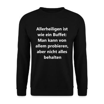 Kulinarisches Geschenk - Unisex Pullover - Schwarz - Vorne - Alina (178cm) & Michal (187cm)
