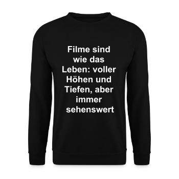 Das perfekte Geschenk für Filmfans - Unisex Pullover - Schwarz - Vorne - Alina (178cm) & Michal (187cm)