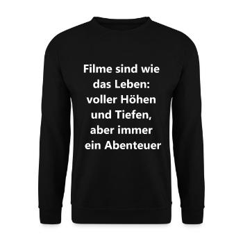 Das perfekte Geschenk für alle Filmfans - Unisex Pullover - Schwarz - Vorne - Alina (178cm) & Michal (187cm)