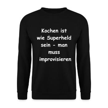 Gift for Home Cooks - Unisex Sweatshirt - black - Front - Alina (178cm) & Michal (187cm)