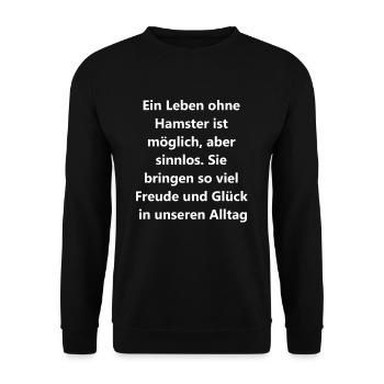 Hamster Happiness Gift Set - Unisex Sweatshirt - black - Front - Alina (178cm) & Michal (187cm)