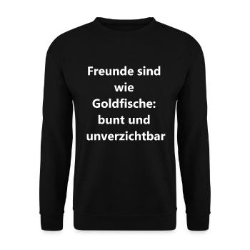 Bunter Flossentanz - Unisex Pullover - Schwarz - Vorne - Alina (178cm) & Michal (187cm)