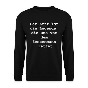 Gift for the Lifesaver - Unisex Sweatshirt - black - Front - Alina (178cm) & Michal (187cm)