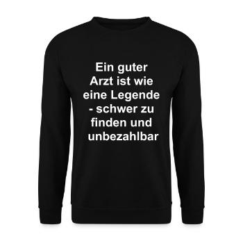 Cadeau personnalisé pour le médecin - Sweat-shirt Unisexe - noir - Devant - Alina (178cm) & Michal (187cm)