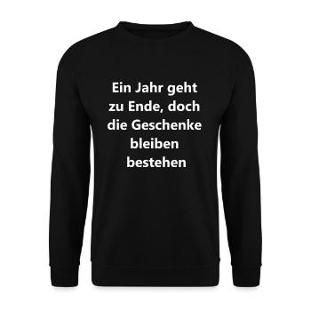 New Year's Eve gift for the whole family - Unisex Sweatshirt - black - Front - Alina (178cm) & Michal (187cm)