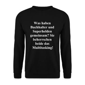 Don pour comptable - Sweat-shirt Unisexe - noir - Devant - Alina (178cm) & Michal (187cm)