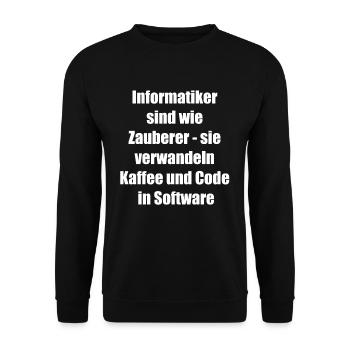 Un cadeau amusant pour les buveurs de café - Sweat-shirt Unisexe - noir - Devant - Alina (178cm) & Michal (187cm)