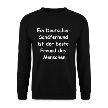 German Shepherd Gift - Unisex Sweatshirt - black - Front - Alina (178cm) & Michal (187cm)