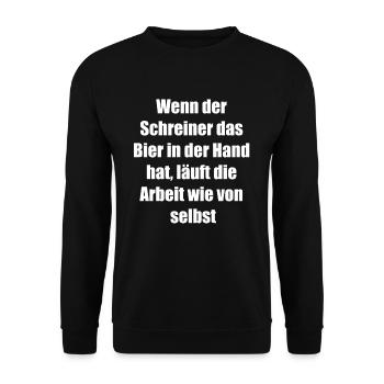 Gift for the do-it-yourselfer - Unisex Sweatshirt - black - Front - Alina (178cm) & Michal (187cm)