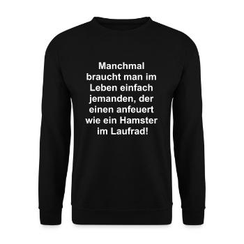 Le cadeau pour tous ceux qui ont besoin de motivation - Sweat-shirt Unisexe - noir - Devant - Alina (178cm) & Michal (187cm)